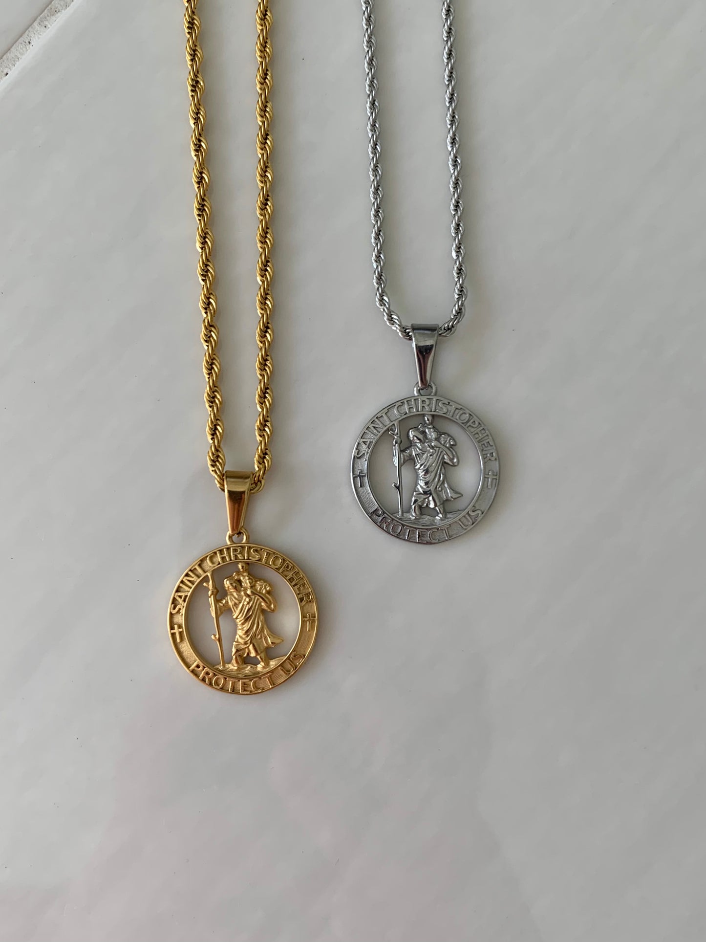 25cm St Christopher Pendant Necklace