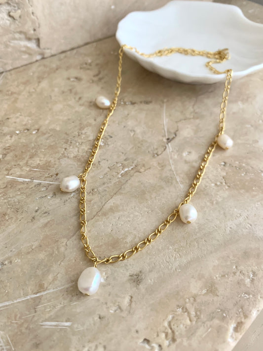 18k Ariel Gold Pearl Necklace