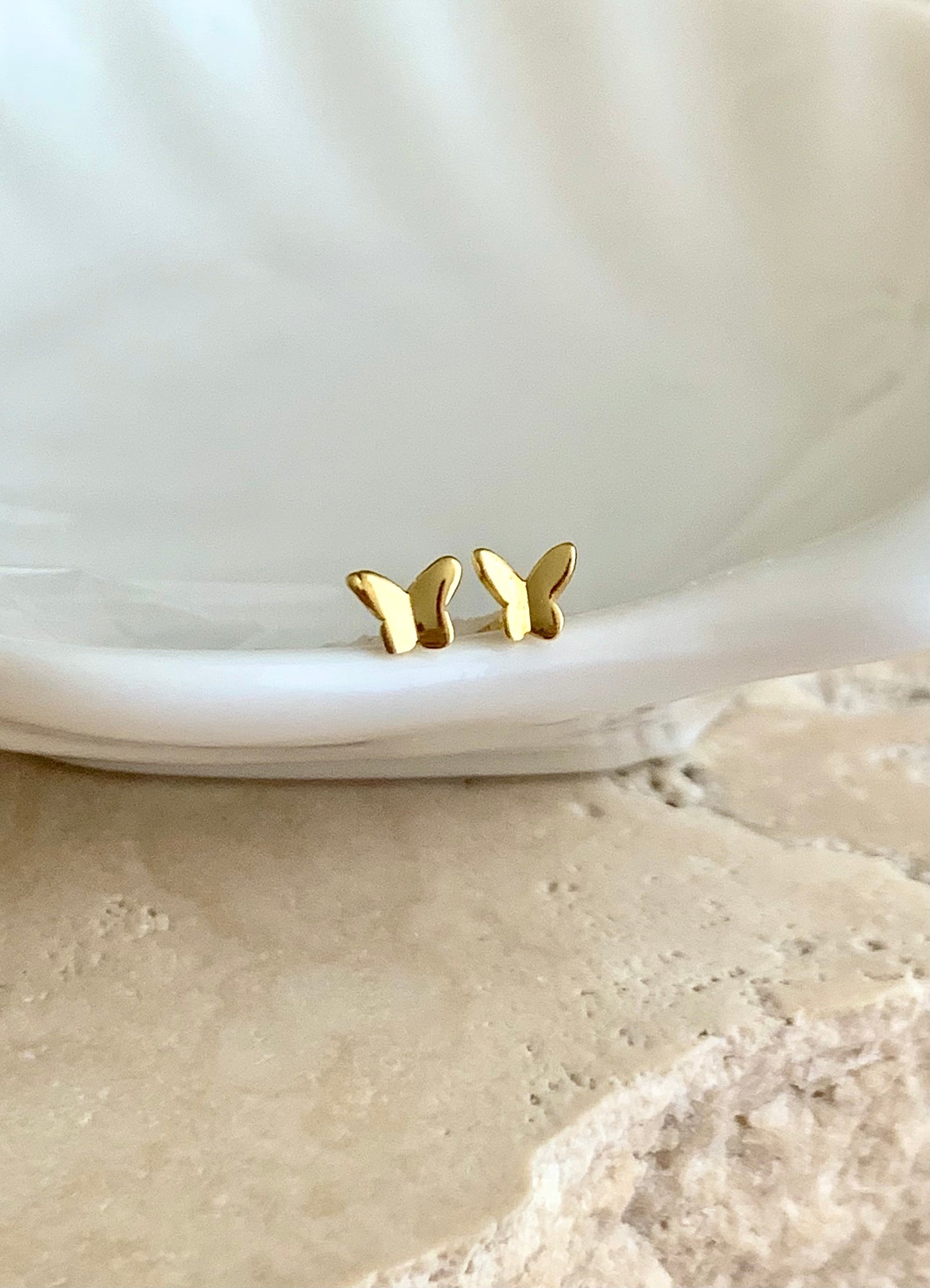 14K Butterfly Studs