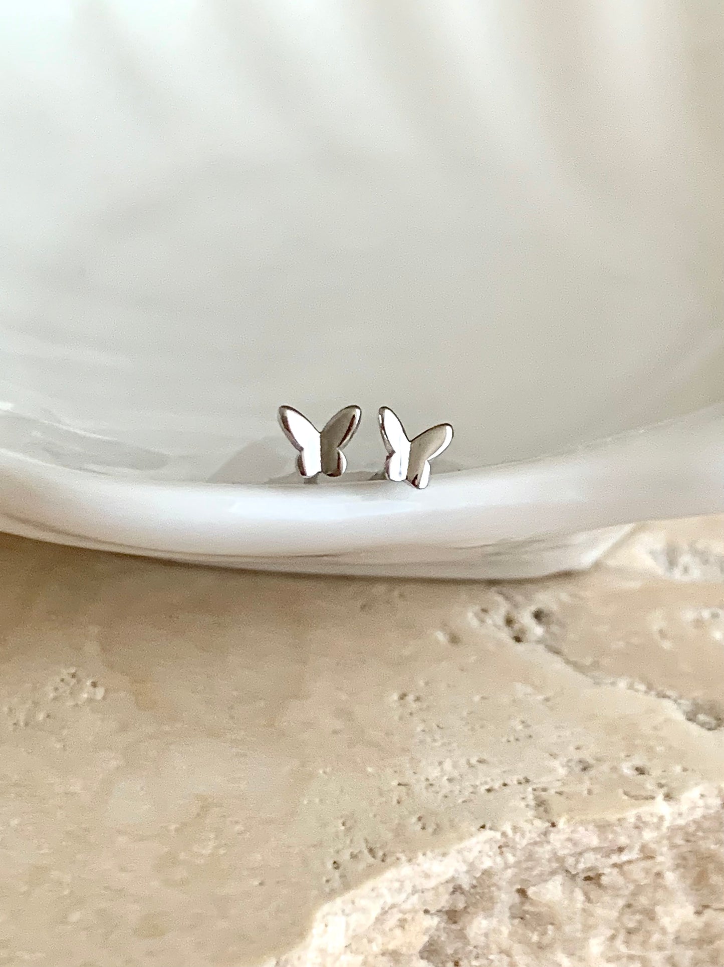 14K Butterfly Studs