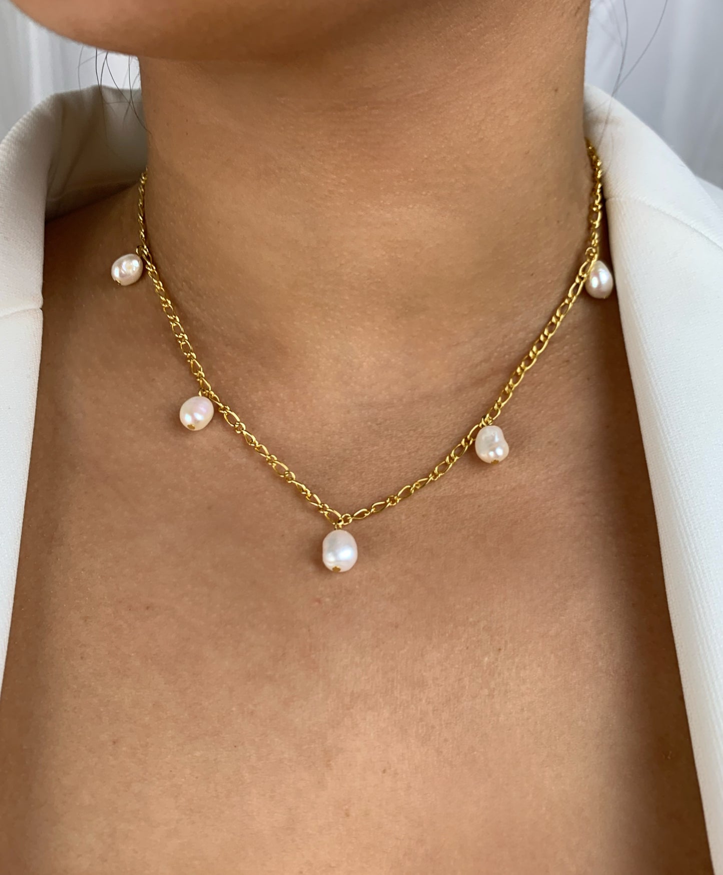 18k Ariel Gold Pearl Necklace