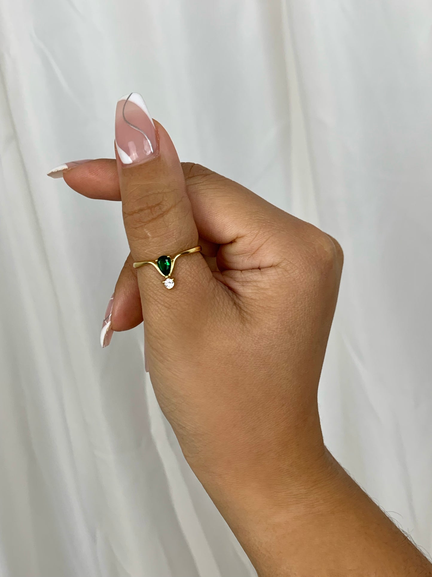 14K Emerald May Gold Ring