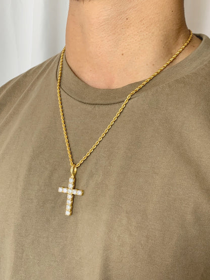 18K Diamond Cross Pendant