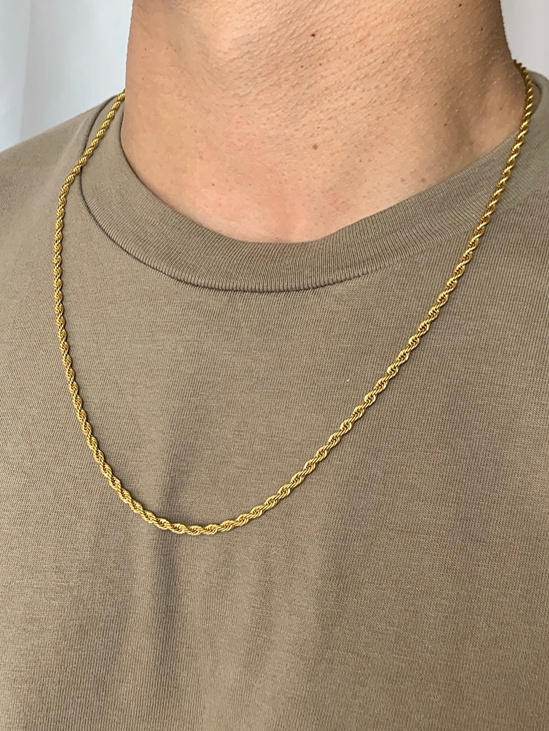 18K 3mm Kaelen Rope Chain