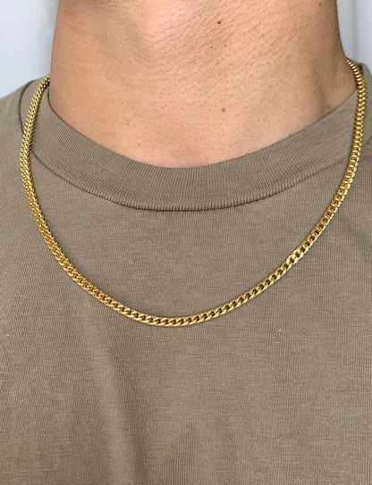 18K 3mm Elijah Franco Chain