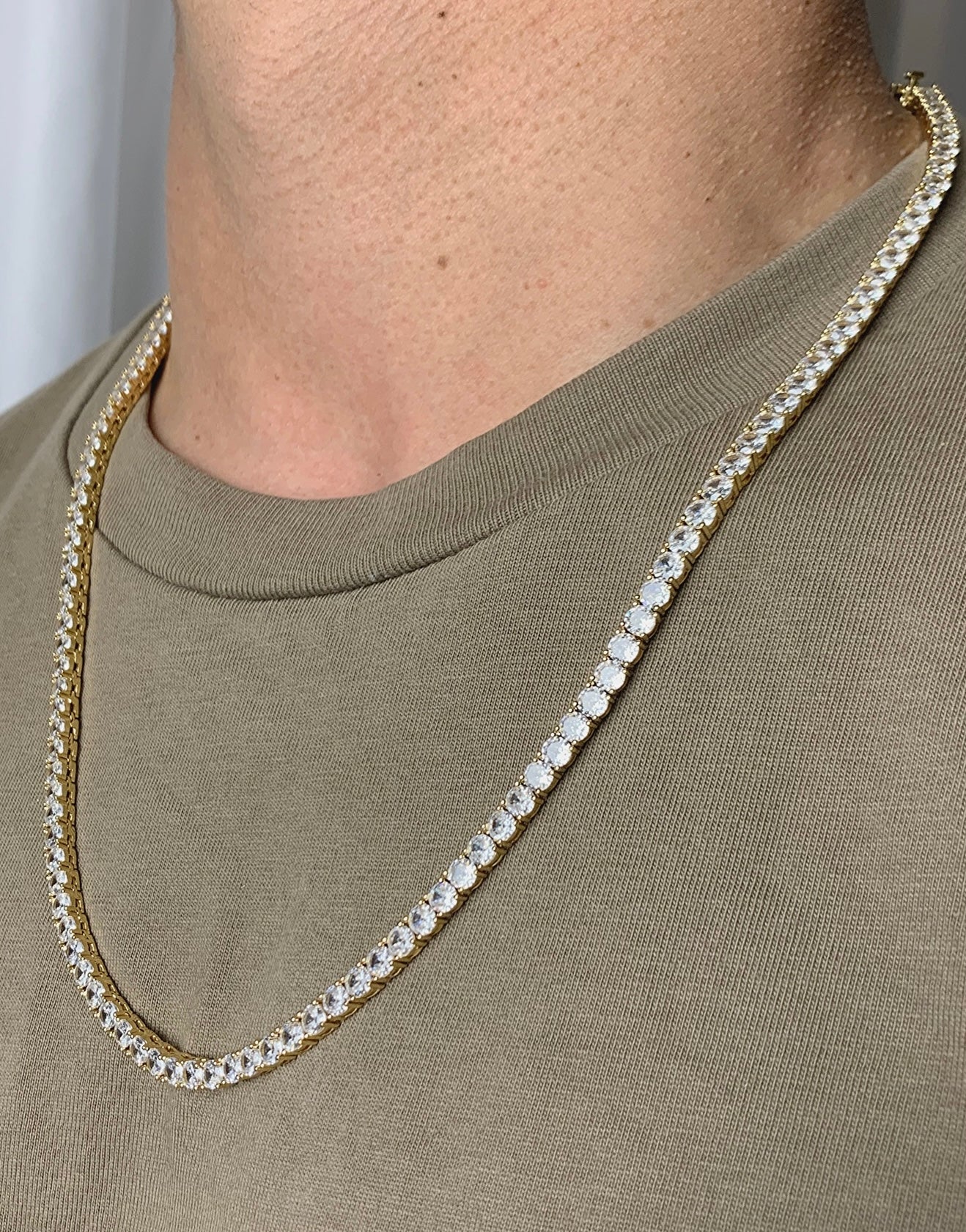 14K 24inch Ezra Diamond Chain